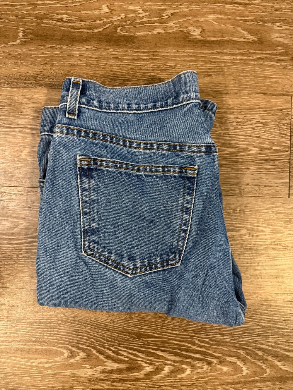 George Classic Straight Denim Jeans in Medium Blue
